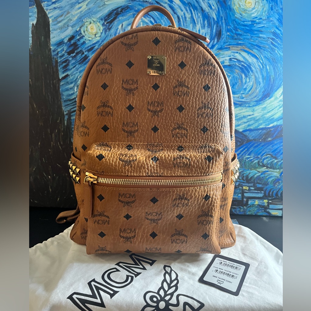 Mcm Stark Side Stud Medium Backpack